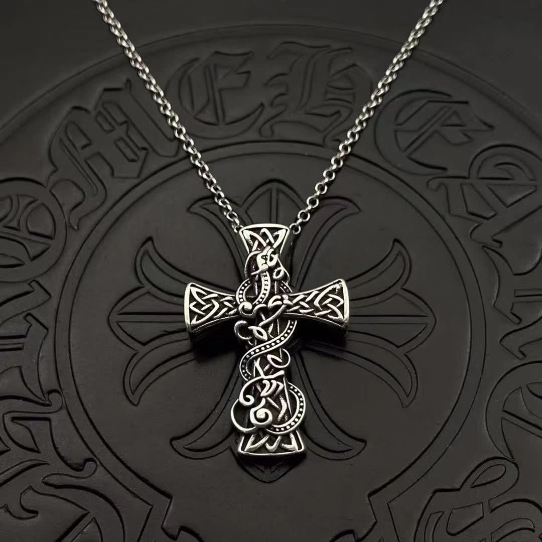 Chrome Hearts Celtic Cross Pendant Necklace Chrome Hearts Celtic Cross Pendant Necklace